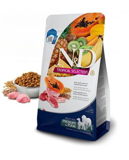 DOG Farmina Tropical Selection Adult Тропикал Селекшн Эдалт для собак средних и крупных пород, с ягнёнком, 2 кг