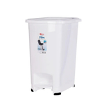 ElfPlast Контейнер для мусора 10л Slim с педалью белый