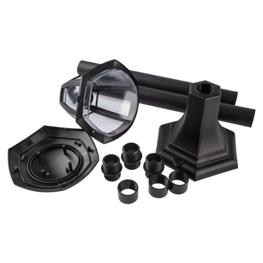 Садово-парковый светильник ЭРА НТУ 07-40-004 Валенсия 3 черный 6 гранный напольный IP44 Е27 max 60Вт | Садово-парковые светильники