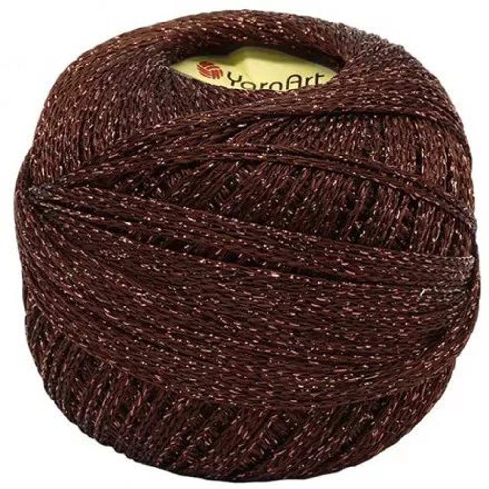 Париж (Paris) пряжа YarnArt 75%вискоза 25%металлик 6х50г/210м (326 коричневый)