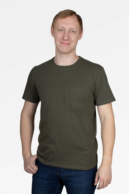 Д3475 т.оливковый футболка мужская