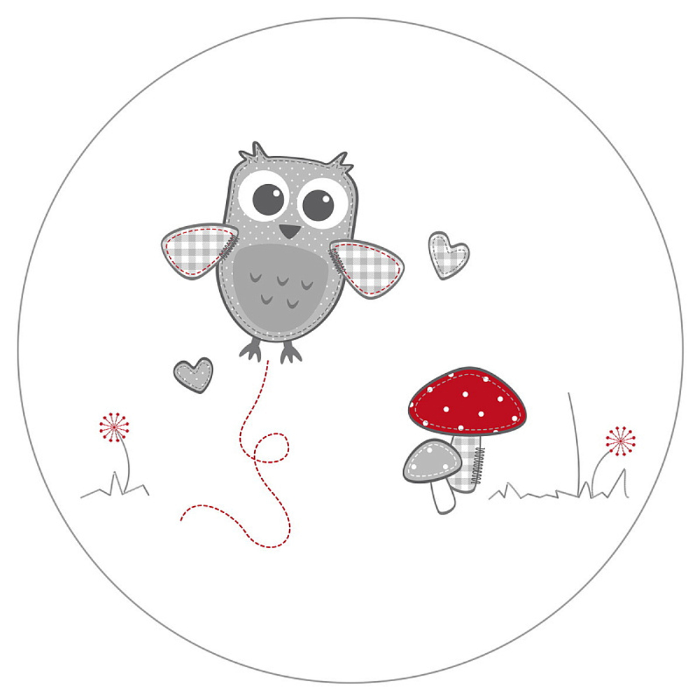 Детский манеж Roba прямоугольный 100х75 см Adam & Owl, белый