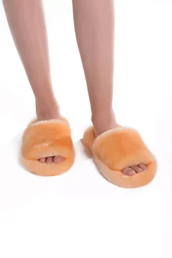 меховые тапочки из овчины