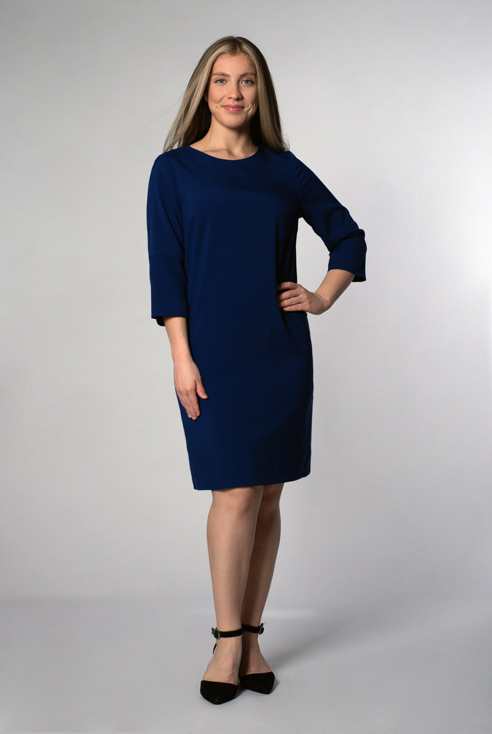 Платье женское 1390Аа, Темно-синий-пол #135ТСП051390А