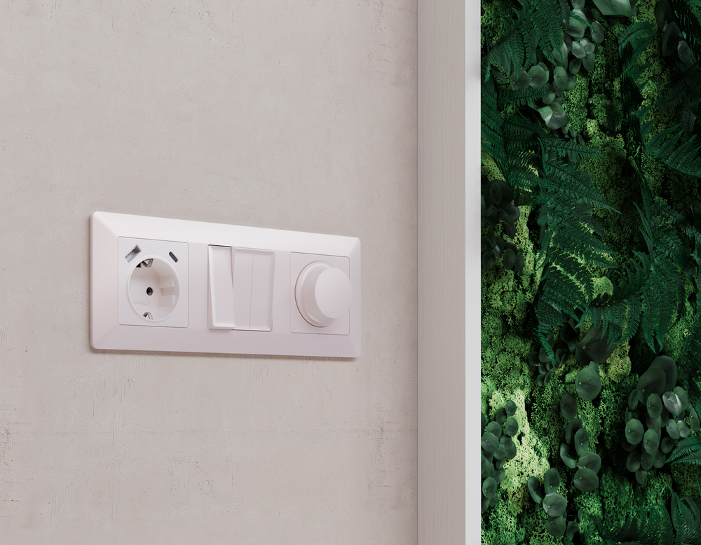 AP2100 Лицевая панель ALFA (Жемчуг) для электрической розетки с/з со шторками 2USB A+C QUANT