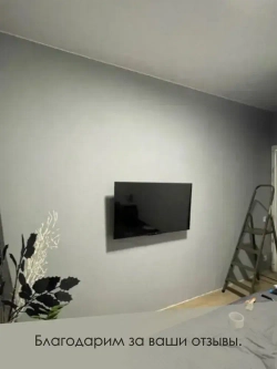 Краска для стен, обоев и потолков акриловая моющаяся интерьерная матовая цветная серый кварц Palizh 3,7 кг