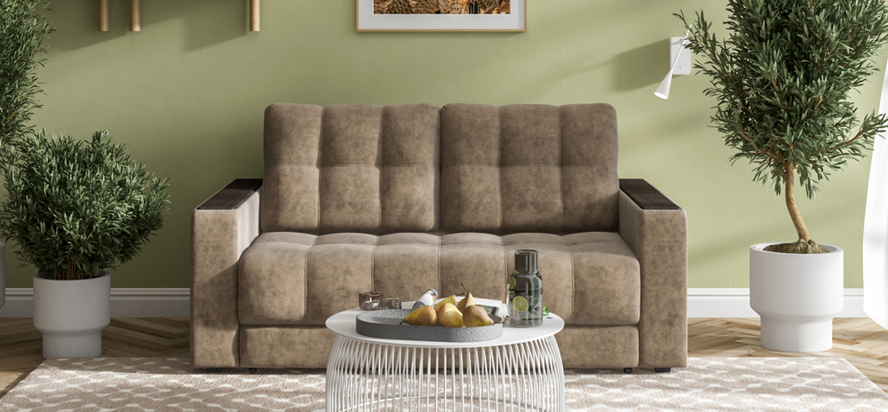 Диван Босс двухместный Велюр Роял тауп