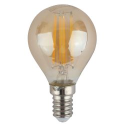 Лампочка светодиодная ЭРА F-LED P45-9W-840-E14 gold E14 / Е14 9Вт филамент шар золотистый нейтральный белый свет
