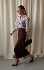 Юбка миди с разрезами и кружевом