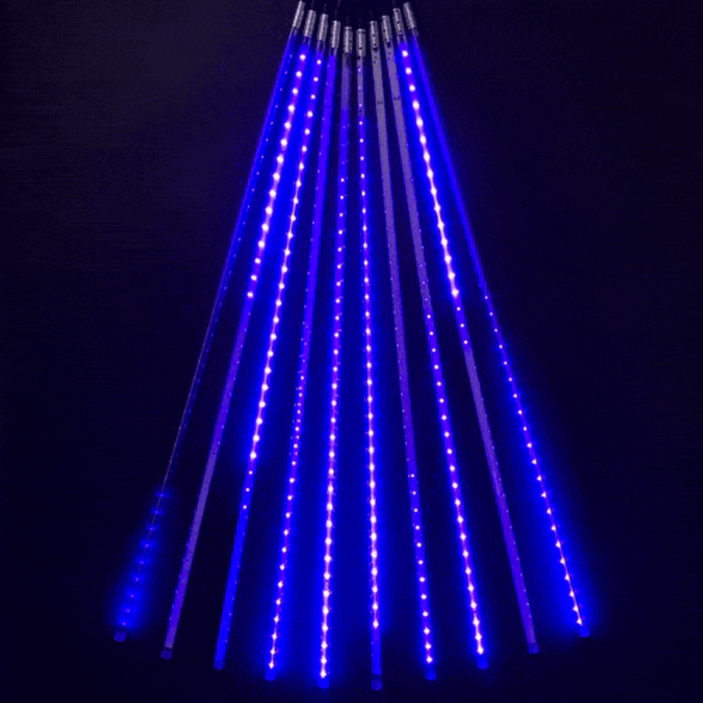 Гирлянда Тающие сосульки 10*0.8 м., 24V., 720 синих LED ламп, коннектор, черный ПВХ, LTC (CCL720-10-1B)