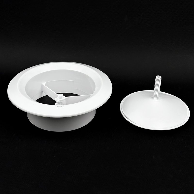 Анемостат вентиляционный 125 мм универсальный из ABS пластика