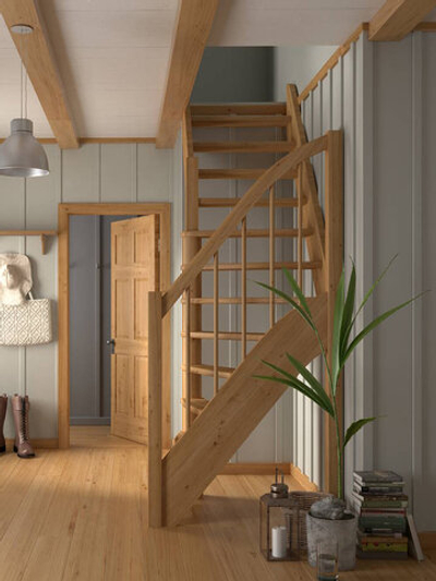 Лестница на второй этаж ЛС-91м+1 Левая