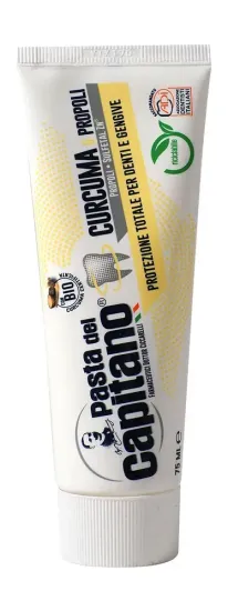 Pasta del Capitano Зубная паста Teeth and Gums Protection Turmeric & Propolis / Комплексная Защита, Куркума и Прополис 75 мл
