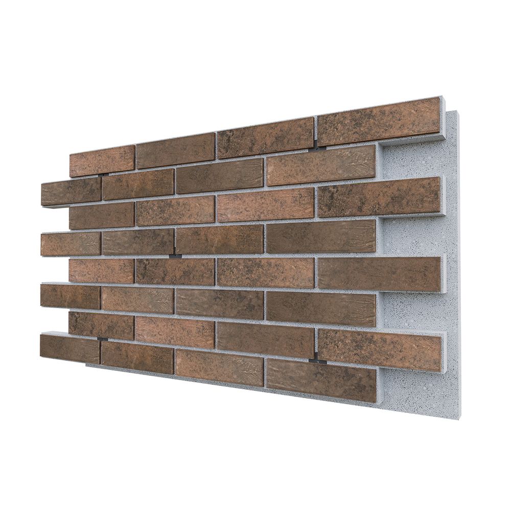 Негорючая термопанель ППС PRO Керамин Иллинойс 3 Бежевый 0,612 м², 1020x600 мм