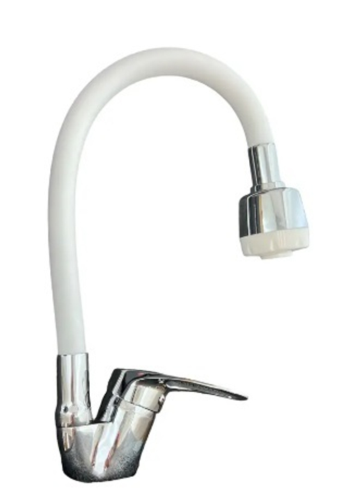 R3193FE Кух. смеситель с 2-мя режимом излив гибкий силикон белый
