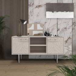 Тумба под ТВ Арт Колор leaves 117см Стайл Сильвер Серый агат