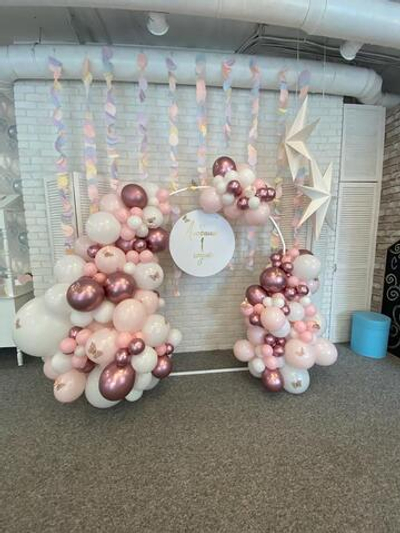 Фотозона на полугруглом каркасе 3