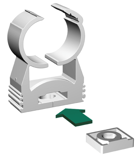 Гайка монтажная Walraven BIS starQuick М8 для хомутов серая (арт. 0854308)