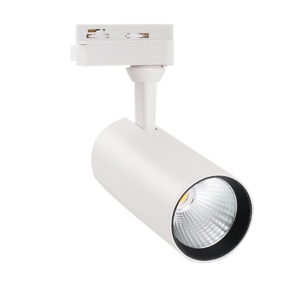 ULB-Q276 15W-4000К WHITE Светильник-прожектор светодиодный трековый. 1350 Лм. Белый свет 4000К. Корпус белый. ТМ Volpe.
