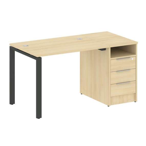 Метал Систем Рабочая станция с тумбой на П-образном м/к БП.РС-СТП-1.1