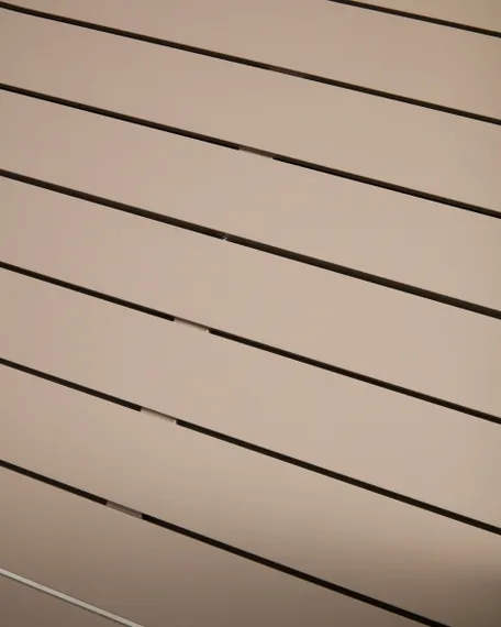 Раздвижной уличный стол Izola из алюминия с бежевой отделкой, 220 (280) x 100 см