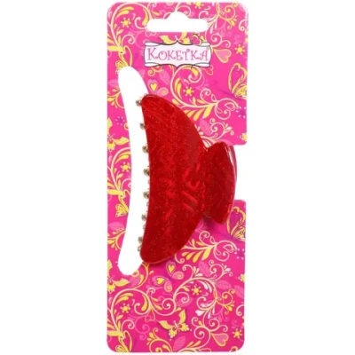 Заколка-краб для волос « ЭЙФОРИЯ», райя, микс 6 цветов, 7см (блистер Кокетка)