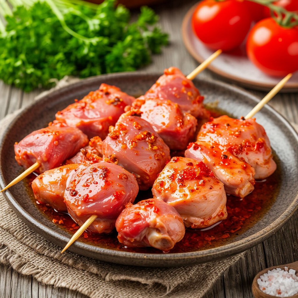 Шашлык куриный (бедро), 1 кг