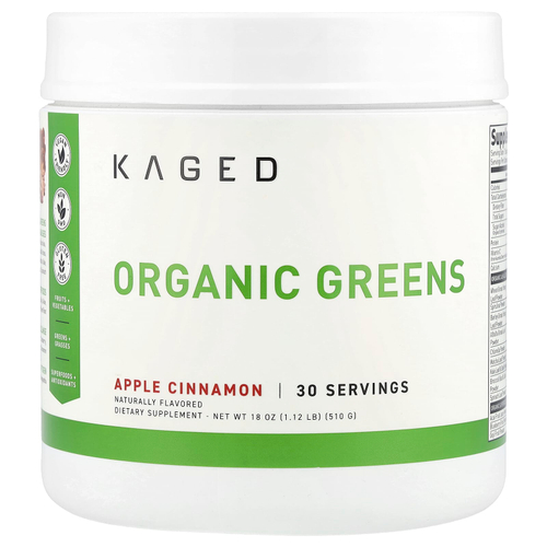 Kaged, Organic Greens, яблоко и корица, 510 г (18 унций)