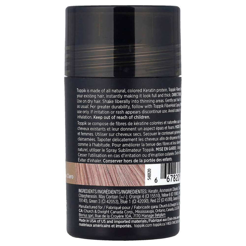 Toppik, клетчатка для укрепления волос, светло-коричневый, 12 г (0,42 унции)