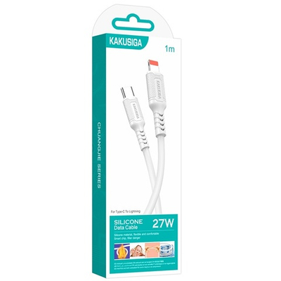 Кабель Kakusiga KSC-984 Type-C / Lightning 3А 27W силиконовый белый 1 м