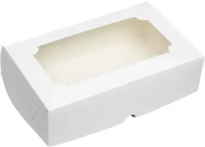 Коробка складная под зефир, белый/крафт, 25 х 15 х 7 см