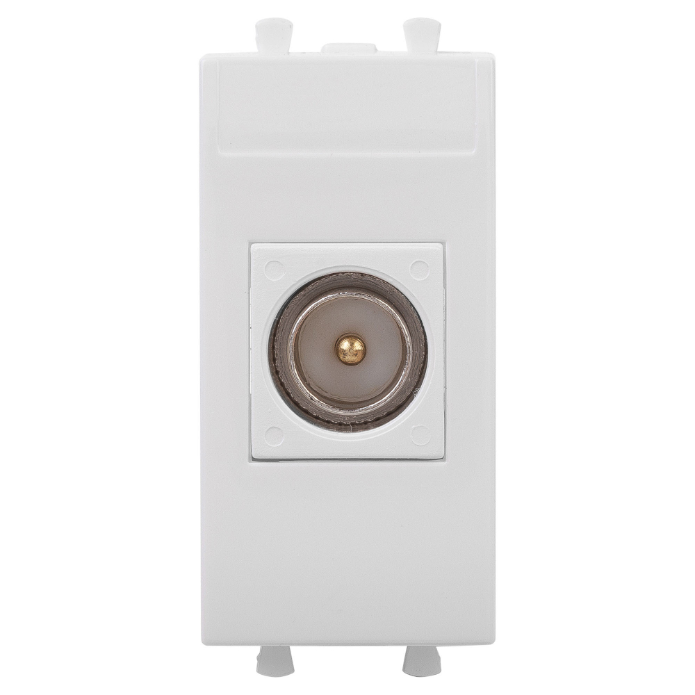 Розетка TV одиночная модульная, "Avanti", "Белое облако", 1 модуль