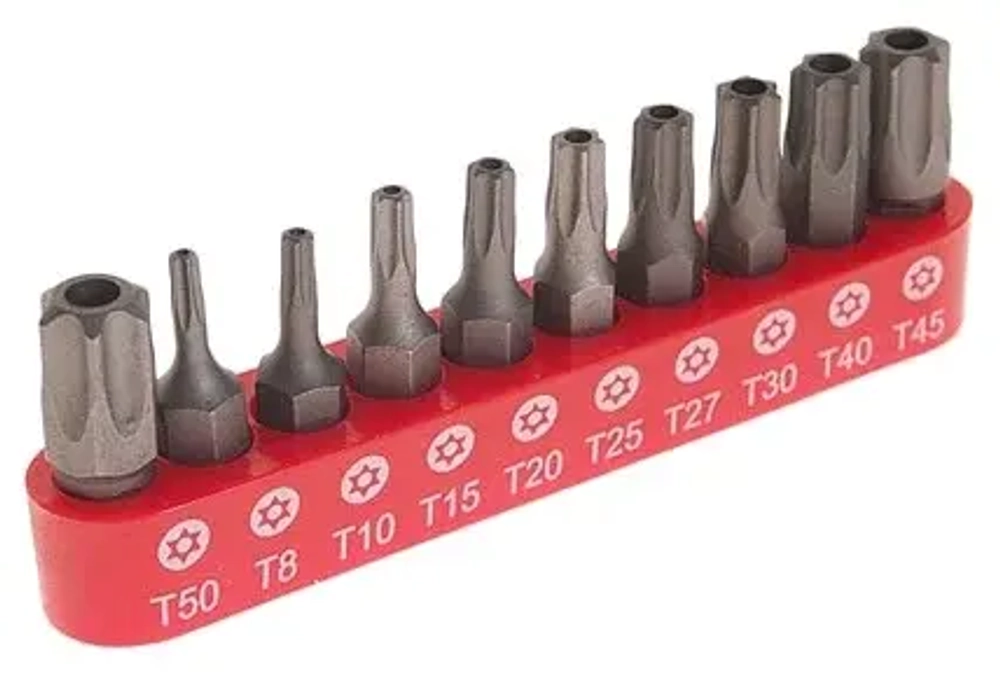 Набор вставок RF-21022T: 1/4"DR TORX T8H-T50H (с отверстием) 10пр. ROCKFORCE