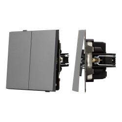 Механизм выключателя управления шторами SWT-TENDO-MKR2-PL-GR (230V, 10A) (Arlight, Графитовый) 054140