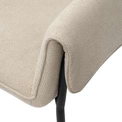 Стул Aline Arms серо-бежевый шенилл