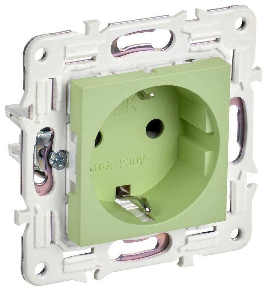 Розетка SKANDY 16А с заземл. без защ. шторок SK-R05G мятный IEK SK-R11-16-K06 Розетка SKANDY 16А с заземл. без защ. шторок SK-R05G мятный IEK SK-R11-16-K06