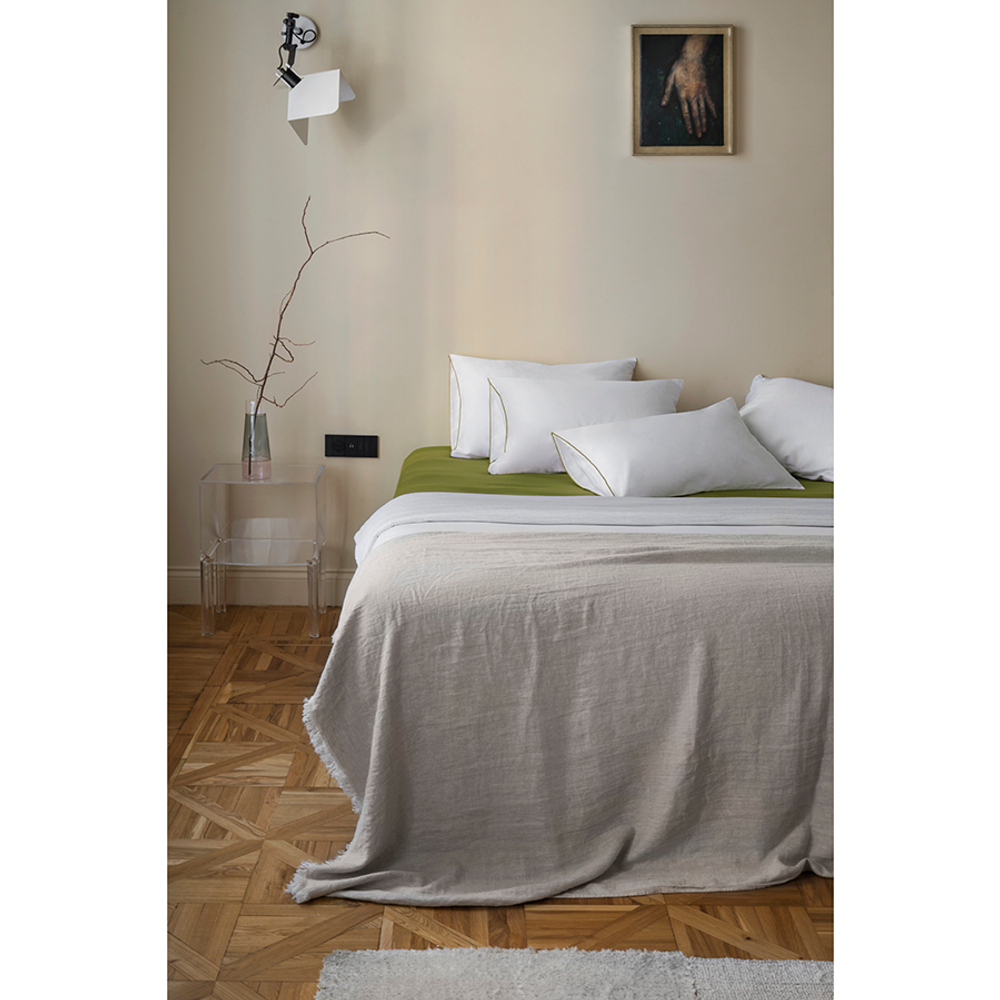 Комплект постельного белья из сатина из коллекции meditation, olive, 150х200 см