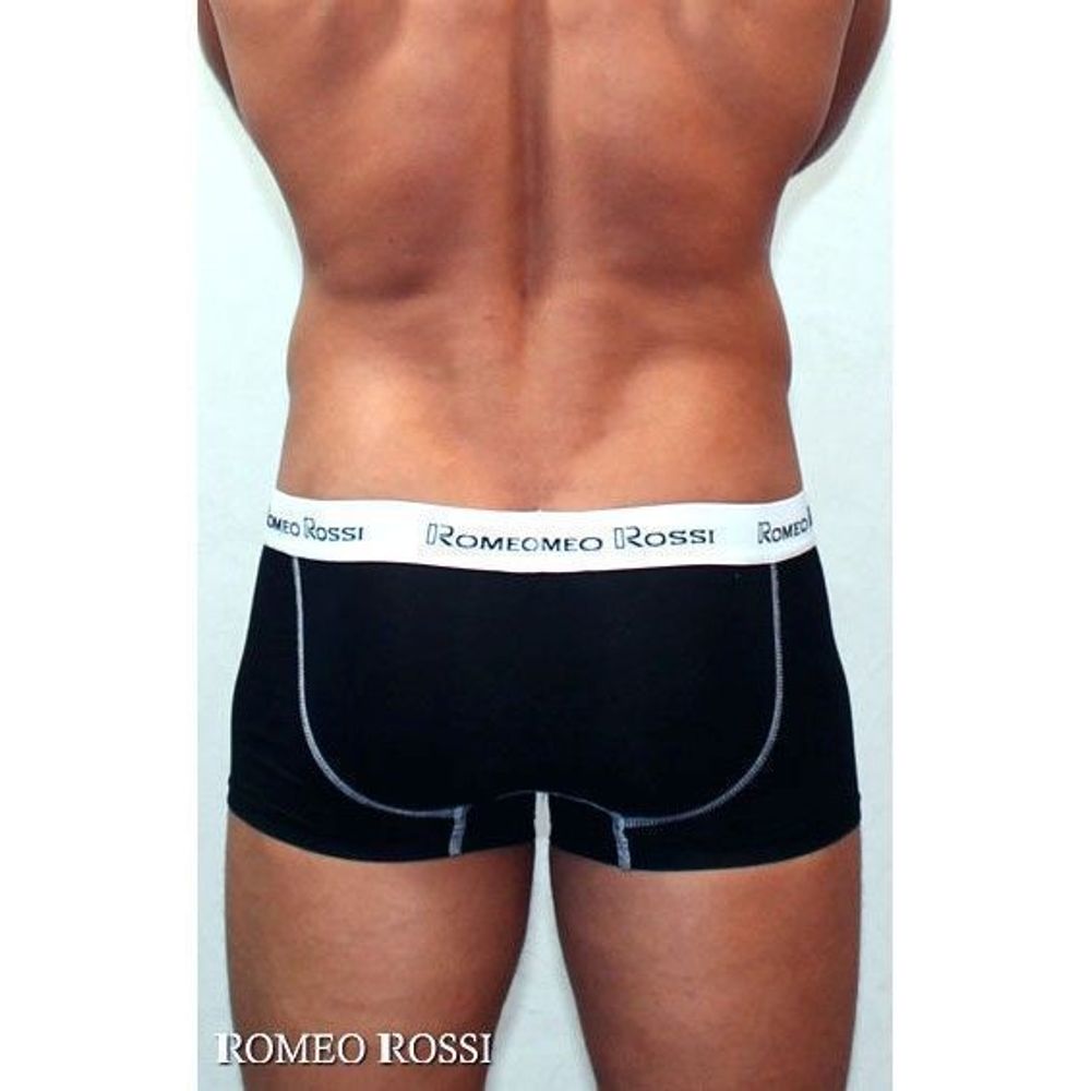 Мужские трусы хипсы черные Romeo Rossi RR365-2 Boxer Brief