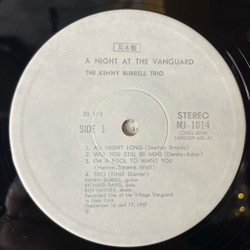 Винтажная виниловая пластинка LP The Kenny Burrell Trio A Night At The Vanguard (Japan 1975) (Promo)