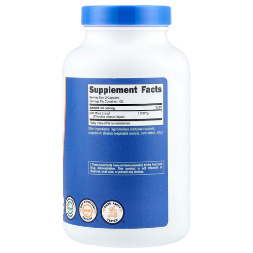 Nutricost, ирландский морской мох, 240 капсул (600 мг в 1 капсуле)