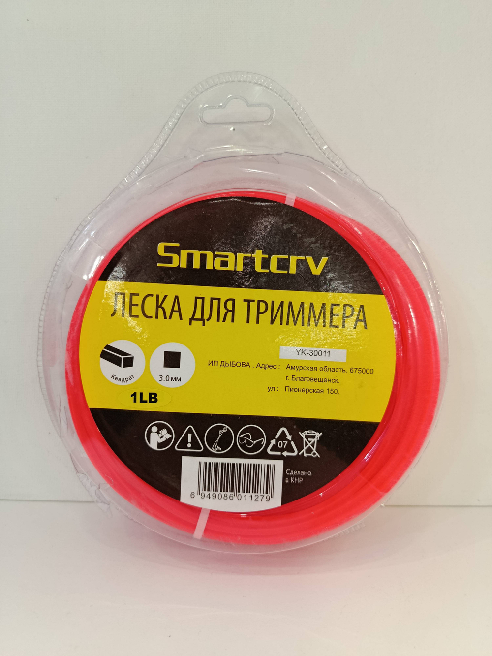 Леска для триммера 3мм 51м Smartcrv YK-30011