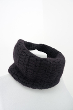 Шарф вязаный черный