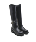 Кожаные офицерские сапоги stivali Patrizia Pepe - черный(8Y0354 L011)