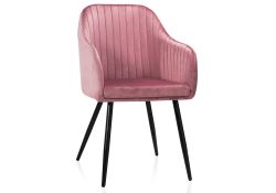 Стул на металлокаркасе Slam dark pink