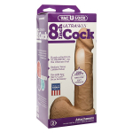 Ультрареалистичная насадка-фаллоимитатор 21см с мошонкой для страпон-систем Doc Johnson Vac-U-Lock UltraSkyn Cock Vanilla 1015-22-BX