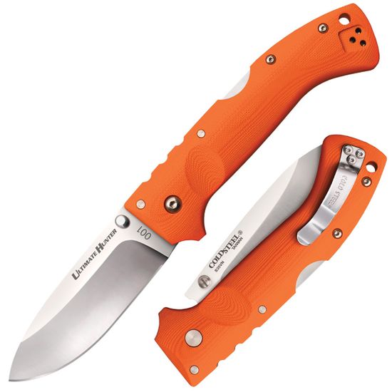 Складной нож Cold Steel 30URY Ultimate Hunter Orange c клинком из стали CPM-S35VN, рукоять G10