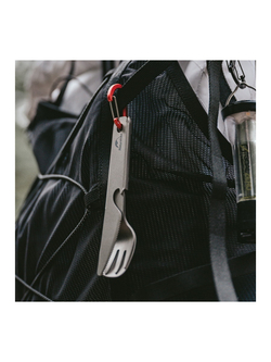 Набор столовых приборов Naturehike (нож, вилка, ложка), титан, в чехле