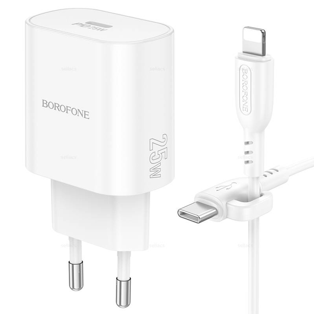 Зарядное устройство Borofone PD 25W + QC3.0 Для Lightning BA82A (white)