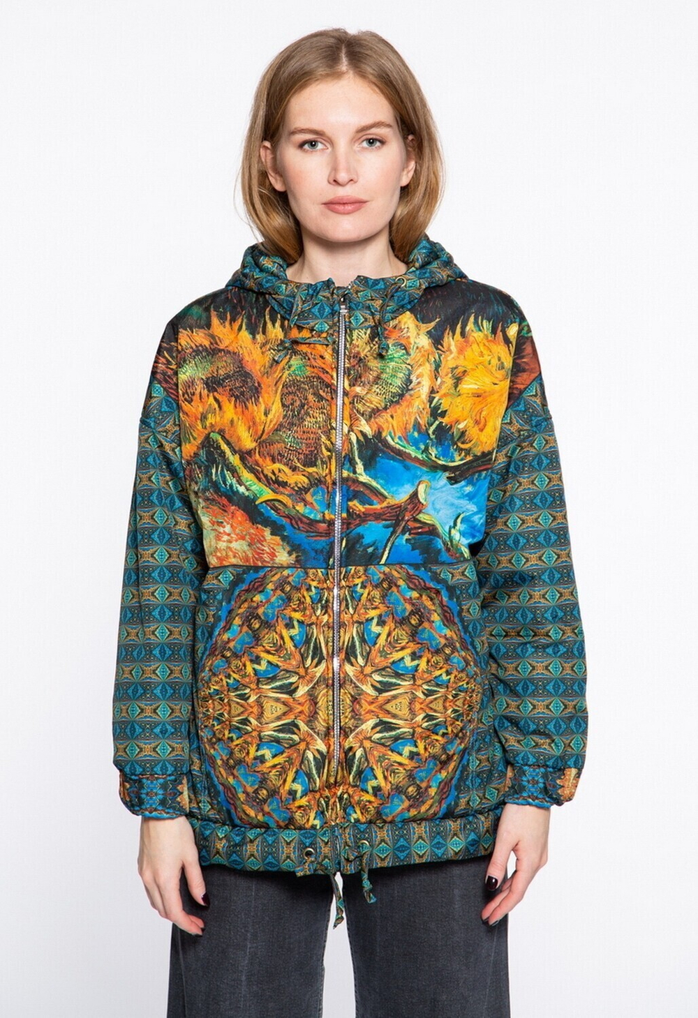 Куртка "Подсолнухи", по мотивам картины Ван Гога "Подсолнухи (F452)