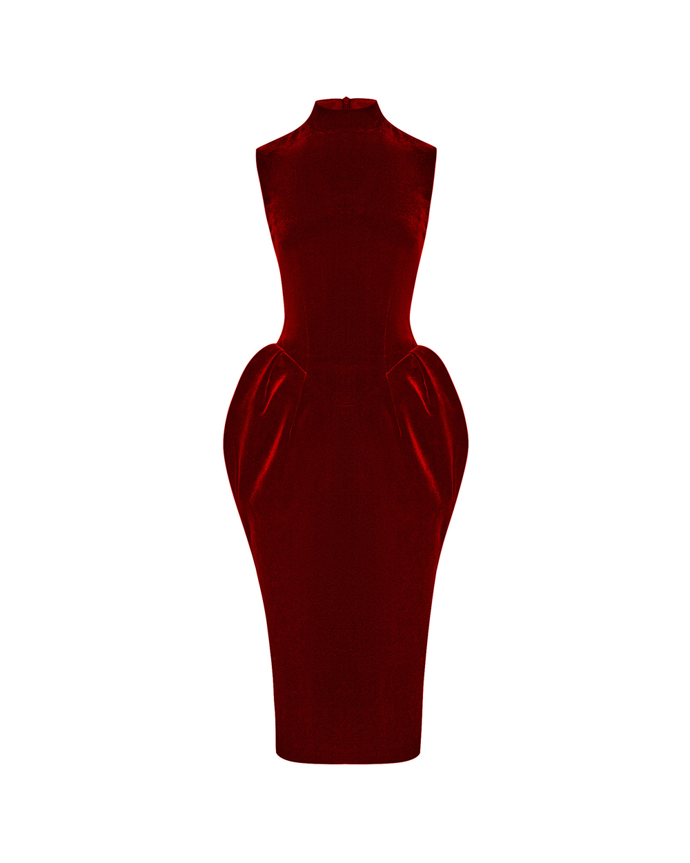 Платье миди из бархата